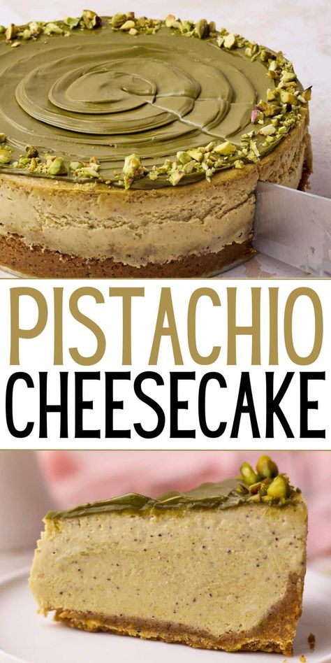 Pistachio Cheesecake Recipe, Pistachio Recipes Desserts, Pistachio Paste, Pistachio Cheesecake, Pistachio Dessert, Pistachio Recipes, Fine Dining Desserts, Pistachio Butter, Dinner Party Desserts