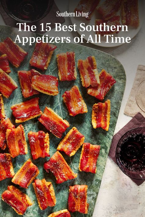 As much as Southerners love to gather around the table and feast on casseroles, there's something even better about grazing on a spread of your grandmother's homemade snacks. Appetizers in the South mean more than a bag of chips and jar of store-bought dip; we pride ourselves on having the best homemade snacks available to please any and all appetites. #appetizers #southernappetizers #bestsouthernrecipes #classicappetizers #partyappetizers Southern Snacks Appetizers, Best Store Bought Appetizers, Best Appetizers For A Crowd, Best Savory Appetizers, The Best Appetizers Ever, Heavy Christmas Appetizers, Viral Appetizers, Texas Appetizers, Large Group Appetizers