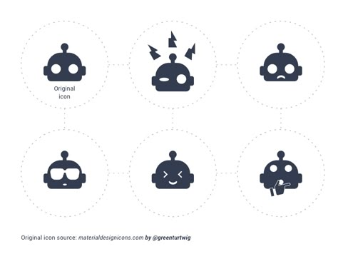 Robot Icons by Miguel Angel Rodriguez Garcia on Dribbble Robot Icon, Robot Logo, Big Robots, Graphic Design Tutorials Learning, Instructional Design, Robot Design, Digital Art Illustration, Fashion Design Drawings, Graphic Design Tutorials