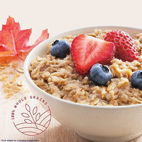 For energy to help take on your morning try a wholesome breakfast with Quaker Instant Oatmeal in a variety of flavors. Enjoy the sweet taste of flavors such as apples and cinnamon, cinnamon and spice, maple and brown sugar, or peaches and cream while the hearty whole grains help fill you up. Single-serving packets are easy to prepare for a hot breakfast on even the busiest morning. #healthy #healthysnacks #tasty #nutrition Maple Brown Sugar Oatmeal, Instant Oatmeal Packets, Quaker Instant Oatmeal, Oatmeal Flavors, Quaker Oatmeal, Brown Sugar Oatmeal, Oatmeal With Fruit, Whole Grain Foods, Fruit Cream