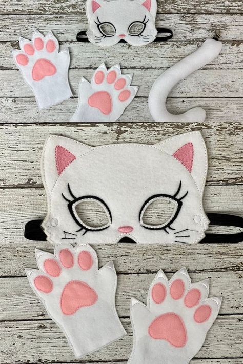 White Cat Costume Halloween White Cat Mask Halloween Cat Mask White Cat Tail White Cat Mittens White Halloween Cat Costume Cat Party Favor White Cat Costume, Cat Tail Costume, Cat Costume Halloween, Cat Mittens, Halloween Cat Costume, Cat Party Favors, Animal Costumes For Kids, Cat Costume Kids, Giraffe Costume