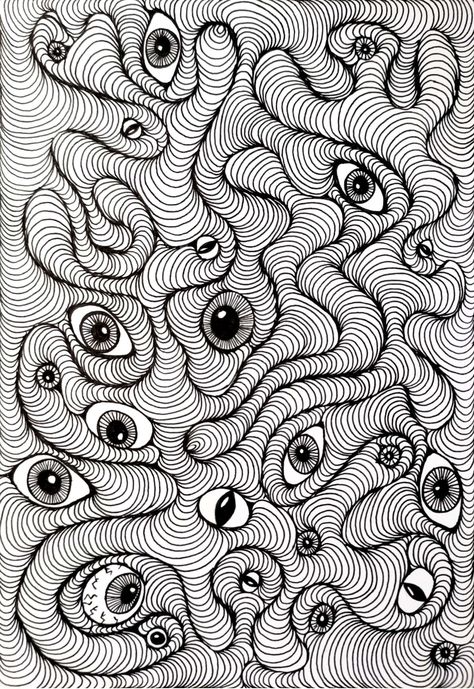 Weird Patterns, Exhibition Inspiration, Pen Drawings, Patterns Art, White Drawing, Art Theme, Zen Doodle, Black And White Drawing, Trippy Art