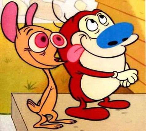 Remember these two? Ren And Stimpy, Bd Art, Nickelodeon 90s, Cartoon Photo, 90s Cartoons, 90s Cartoon, 90s Childhood, Old Cartoons, Classic Cartoons