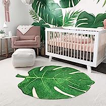 Check this out! Palm Leaf Nursery, Polynesian Nursery, Rainforest Nursery Theme, Tropical Kids Room, Tropical Baby Nursery, Jungle Playroom, Rainforest Nursery, Jungle Theme Rooms, Tropical Mural