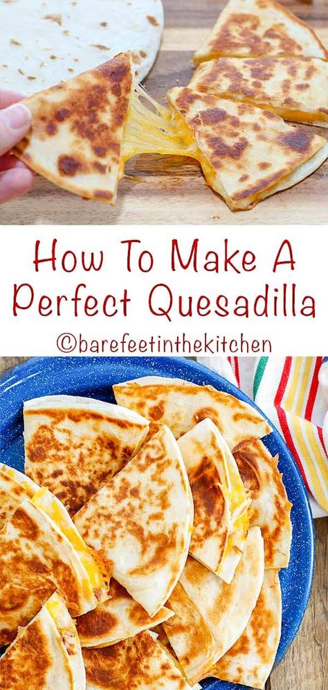 Griddle Quesadillas, Cheese Quesadilla Recipe, Easy Quesadilla, Quesadilla Recipes Easy, How To Make Quesadillas, Spanish Foods, Authentic Mexican Recipes, Quesadilla Recipe, Cheese Quesadilla