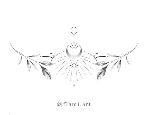 Sternum Tattoo Design, Underboob Tattoo Designs, Boho Tattoos, Chest Tattoos For Women, Sternum Tattoo, Subtle Tattoos, Spine Tattoos, Art Tattoos, Elegant Tattoos