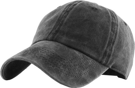 Amazon.com: KB-PG-Low 1-VIN.BLK Classic Cotton Dad Hat Adjustable Unconstructed Plain Cap (One Size, Black Vintage) : Clothing, Shoes & Jewelry Plain Caps, Women Baseball Cap, Women Baseball, Mesh Hat, Hat Men, Polo Style, Womens Baseball Cap, Unisex Accessories, Dad Hat