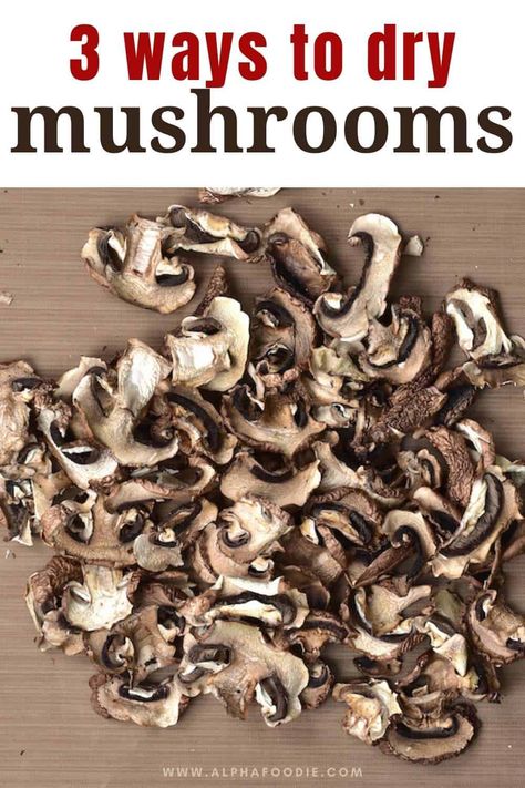 Dehydrate Mushrooms In Air Fryer, Mushrooms In Oven, Dry Mushroom Recipes, Dehydrating Mushrooms, Dry Mushrooms, Mushroom Chocolate, Growing Mushrooms At Home, Great Chicken Recipes, Canning Vegetables