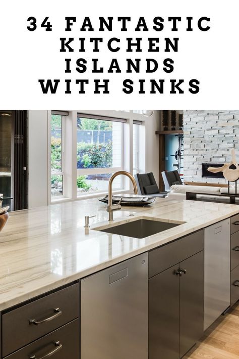 Kitchen Island With Sink And Dishwasher Layout, Kitchen Island Sinks And Faucets, Kitchen Island With Sink And Storage, Sinks In Kitchen Island, Kitchen Islands Ideas With Sink, Kitchen Sink In Island Layout, Kitchen Sink Island Ideas, Kitchen Island Ideas With Sink And Seating, Narrow Kitchen Island With Sink