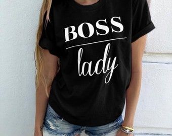 SadiaCreation - Etsy Boss Lady Shirt, Summer Fashion Women, Commuter Style, Harajuku Women, Boss Shirts, Womens Fashion Casual Summer, Top Shirt Women, Short Sleeve Tops, The Boss