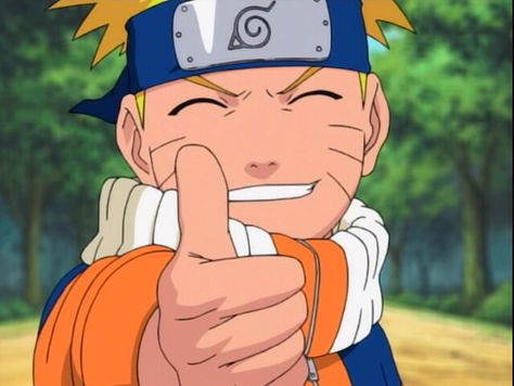 Awe a thumbs up from Naruto with his big smile!  Looking at this pic makes me so happy! An Anime, Anime Character, Thumbs Up, Naruto, Anime