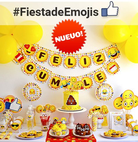 Kits para imprimir Emojis Emoji Party Decorations, Emoji Cake, Emoji Birthday Party, Pijama Party, Rhubarb Cake, Emoji Party, Emoji Birthday, Magic Cake, Adobe Acrobat