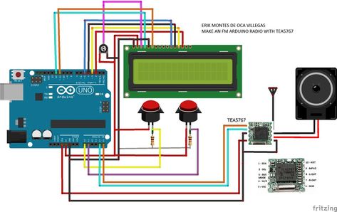 Make an Arduino FM Radio! (using TEA5767): 3 Steps (with Pictures) Arduino Radar, Bear Bathroom Decor, Arduino Radio, Micro Processor, Electronics Projects For Beginners, Electronic Project, Diy Amplifier, Electronic Projects, Hobby Electronics