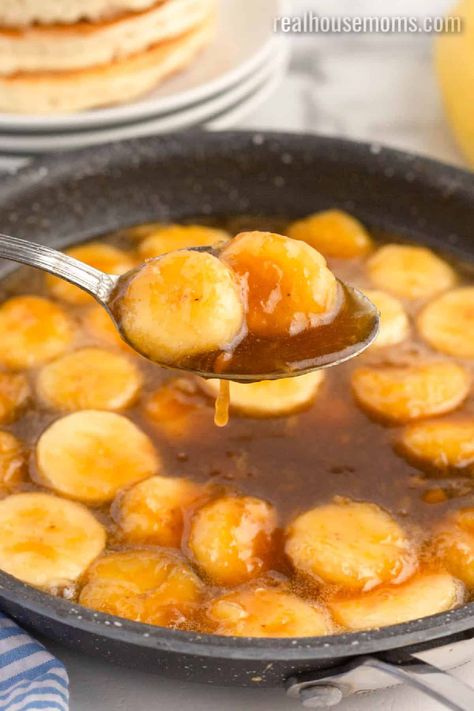 Banana Foster Breakfast, Bananas And Honey, How To Make Banana Foster Recipe, Banana Foster Banana Bread, Bananas Foster Sauce Easy, Banana Topping For French Toast, Banana Glaze Recipes, Banana Compote Recipe, Bananas Breakfast Recipes