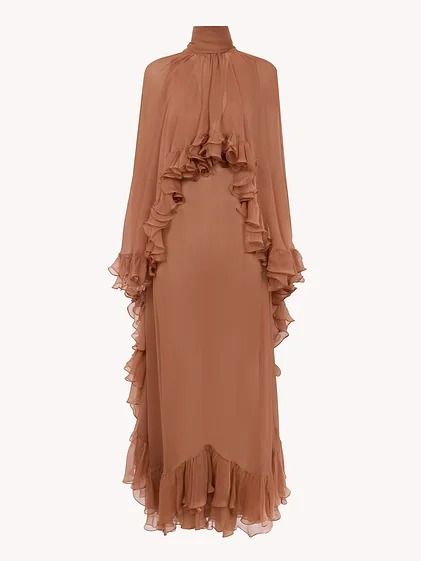 Chloe Women's Winter 2024 | Chloé US official site Chemena Kamali, Bohemian Glamour, Stone Mat, Feminine Essence, Parisian House, Romantic Maxi Dress, Dress Outer, Chloe Dress, Sleeveless Long Dress