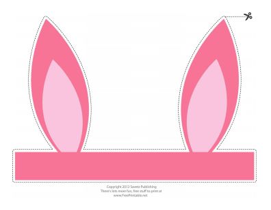 Download and print these Pink Easter Bunny Ears, cut them out, wrap them around your head, add a piece of tape or a bit of glue, and you (or your kids) can start hopping around the room. Free to download and print Easter Activity, Easter Bunny Ears, Bunny Party, Children's Mask, Bedrooms Ideas, Pink Easter, Easter Activities, Easter Crafts For Kids, Bunny Ears