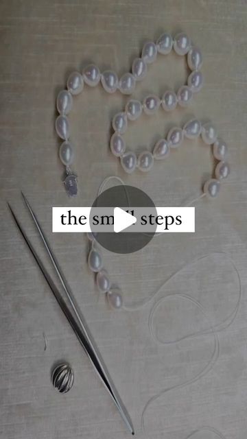 maRISsa- knotted jewelry designer on Instagram: "The small steps…

to restringing the perfect pearl necklace.

Each step is done methodically and meticulously.

This classic white on white is for a special mama out there! 🤍

#behindthescenes #knotting #pearlknotting #restringing #restring #pearlnecklace #bts #xoxofromris #xoxoris" Knotted Jewelry, Small Steps, White On White, Floral Jewellery, Jewelry Designer, May 23, Classic White, Pearl Necklace, Knot