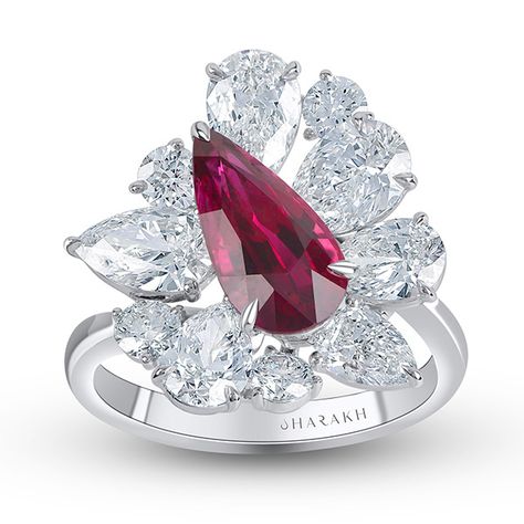 JCK Jewelry Agenda: Week of July 16 – JCK Antique Ruby Ring, Ruby Diamond Rings, Titanium Earrings, Contemporary Ring, Colorless Diamond, Ruby Jewelry, Cushion Cut Diamonds, Bling Rings, Unique Gemstones