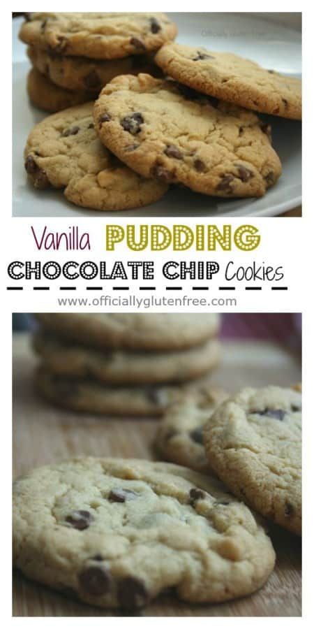 Pudding Chocolate Chip Cookies, Vanilla Pudding Cookies, Chocolate Chip Cookies Gluten Free, Dairy Free Pudding, Chocolate Chip Pudding, Chocolate Chip Pudding Cookies, Cookies Gluten Free, Gluten Free Chocolate Chip Cookies, Gluten Free Chocolate Chip