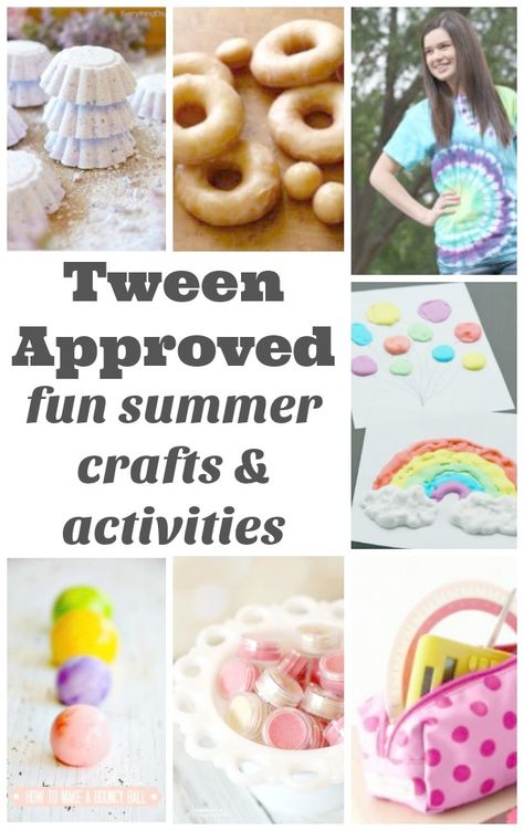 summer crafts and activities for tweens - My tween came up with this fantastic list of crafts and activities to do over summer vacation. Did your tween's favourite activity make the list? | Tween Crafts | Summer Activities for Kids | Kid Activities | Summer Crafts And Activities, Crafts Summer, Fun Summer Crafts, Crafts For Teens To Make, Activities For Teens, In The Summertime, Summer Crafts For Kids, Kid Activities, Summer Projects