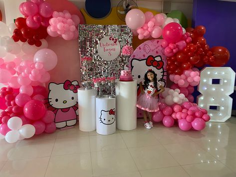 Hello Kitty Backdrop Ideas Backgrounds, Hello Kitty Balloon Decorations, Hello Kitty Table Decorations, Hello Kitty Balloon Garland, Hello Kitty Balloons, Hello Kitty Balloon Arch Birthday, Hello Kitty Decorations Birthday, Hello Kitty Backdrop, Hello Kitty Birthday Party Ideas Decoration