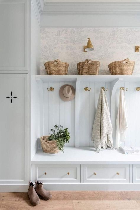 Florida Mudroom, Mudroom Ideas Entryway, Limestone Fireplace Surround, Rustic Wood Doors, Florida Decor, Grandma Style, Parisian Architecture, Linen Headboard, Weekly Inspiration