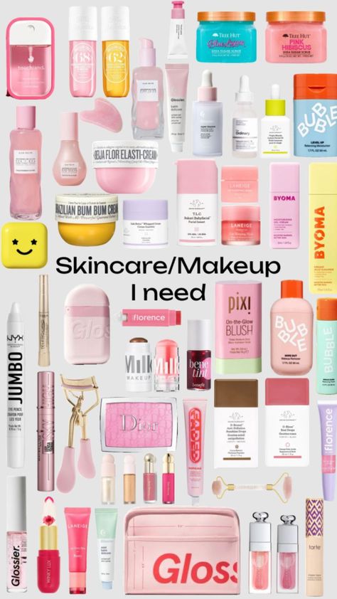 Preppy Makeup, Makeup Bag Essentials, Sephora Skin Care, Skincare Inspiration, Skin Care Makeup, Basic Skin Care Routine, Perfect Skin Care Routine, Makeup Needs, Pretty Skin Care