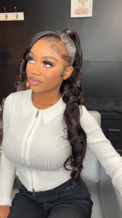 Ponytail Install, Deep Wave Lace Front Wig, Frontal Wig Body Wave, High Fashion Hair, Wavy Wedding Hair, Wave Lace Front Wig, Weave Ponytail Hairstyles, Braided Hairstyles For Black Women Cornrows, Sleek Ponytail Hairstyles