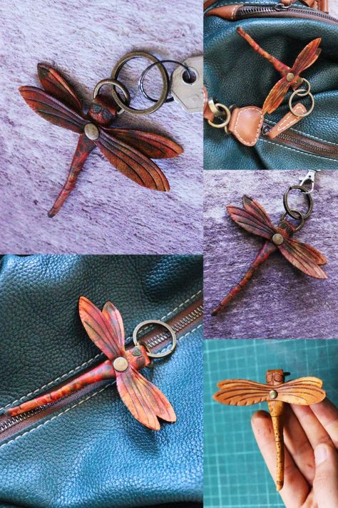 Dragonfly keychain template You can use it as a key chain, bag ornament, buckle, earring, handmade collectible, handmade gift. Leather Dragonfly PDF PATTERN , DIY Read before you buy! THIS IS A DIGITAL DOWNLOAD, not a physical item! You can see the finished product samples in the product photos. For yourself and your loved ones. How To: A step-by-step photo list will help you after purchase. Leather Dragonfly keychain Size: 95mm*95mm - 3,74 inç*3,74 inç - 9,5cm*9,5 cm -- Leather Pdf Pattern, Dragonfly Character, Leather Dragonfly, Keychain Template, Leather Accessories Diy, Dragonfly Keychain, Leather Creations, Dragonfly Pattern, Keychain Pattern