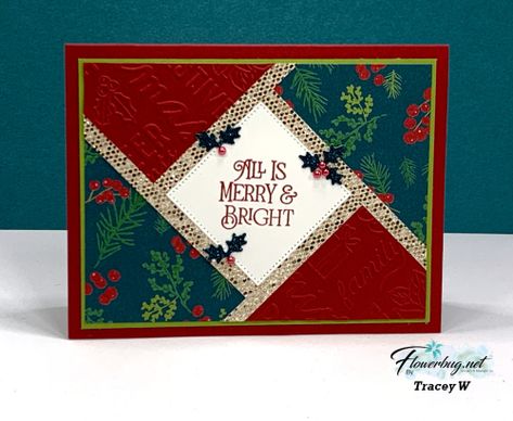 Strip Cards Christmas, Stampin Up Stylish Christmas, Stampin Up Cards Newest, Fractured Cards, Strip Cards, Walk In The Forest, Christmas Card Sayings, Card Stamping, Stamped Christmas Cards