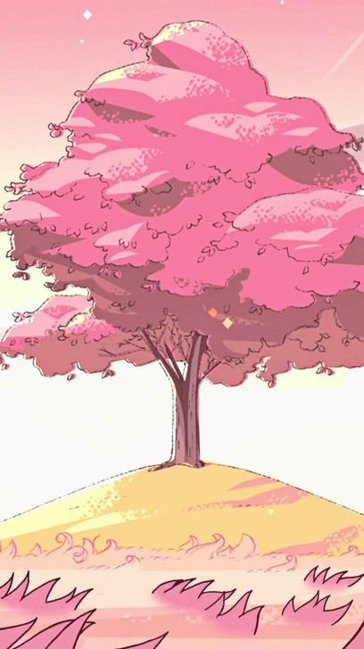 Steven's tree Steven Universe Background, Steven Universe Tumblr, Plants Wallpaper, Steven Universe Wallpaper, Wallpaper Cartoon, Cocoppa Wallpaper, Steven Universe Characters, Japon Illustration, Plant Wallpaper