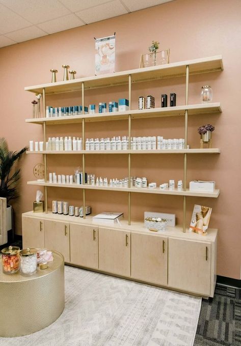 Skincare Display, Skincare Shop, Esthetician Room, Store Design Boutique, Beauty Clinic, Store Design Interior, Shop Front, Store Front, Shop Interior Design