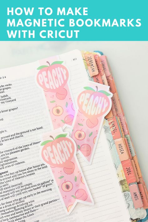 How to Make Magnetic Bookmarks with Cricut Bookmarks With Cricut, Magnetic Book, Diy Magnets, Cricut Cuttlebug, Planner Bookmark, Small Business Packaging Ideas, Party Plan, Bookmark Template, Small Business Planner