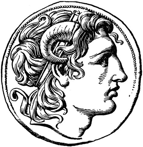 Ancient Greek Coin Images Roman Coin Tattoo, Greek Coin Tattoo, Alexander The Great Tattoo Design, Coin Tattoo, Ancient Greek Tattoo, Roman Drawings, Greek Drawing, Sketchbook Inspo, Ancient Greek Coin