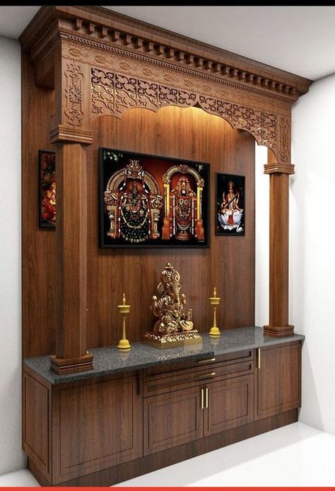 Modern Wooden Cupboard Design, Puja Unit, Wooden Cupboard Design, Bedroom 2022, Pooja Door Design, Gates Design, Wooden Cupboard, Mandir Design, Temple Design For Home