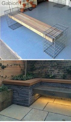 Taman Air, Landscaping Backyard, Backyard Diy, Diy Garden Furniture, Outdoor Gardens Design, Garden Seating, Garden Bench, Garden Cottage, Pizza Oven