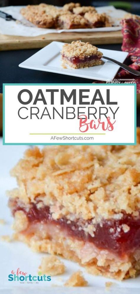 Oatmeal Cranberry Bars Recipe, Leftover Cranberry Sauce Recipe, Cranberry Bars Recipe, Simple Oatmeal, Cranberry Bars, Cranberry Jelly, Jellied Cranberry Sauce, Canned Cranberry Sauce, Leftover Cranberry Sauce