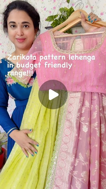 Maram's on Instagram: "Budget friendly zarikota pattern lehenga in beautiful colors!!!

Nite: We do custom all sizes and mother daughter combos too..

For inquiries call or whatsapp us on 91-9966888267...

#zarikota #lehenga #ethnic #cocktails #pastel #pastelshade #pink #green #handwork #maggamwork #netted #maramsclothing" Zarikota Lehenga, Pastel Lehenga Simple, Saree For Mother, Simple Lehenga Designs, Ladies Frock Design, Pink Half Sarees, Pastel Lehenga, Daughter Dress, Simple Lehenga