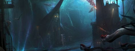 ArtStation - Beneath the waves, Thomas Visscher Library Fantasy Art, Underwater Library, Utopian City, Superman Hd Wallpaper, Sparkly Iphone Wallpaper, City Wallpapers, Iphone 5s Wallpaper, Fantasy Wallpaper, Underwater City