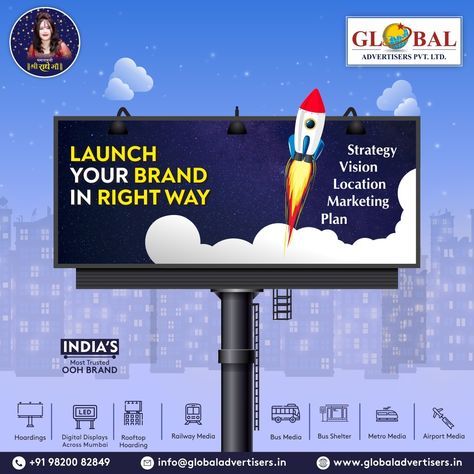 Elevate your brand's visibility and captivate your audience's attention as you take the exciting leap to launch with the dynamic power of outdoor advertising. Contact No.: 98200 82849 Know us: www.globaladvertisers.in #GlobalAdvertisers #ooh #DOOH #oohadvertising #doohadvertising #oohmedia #oohmarketing #oohhoarding #advertising #advertisingagency #hoarding #billboard #corporateads #outdoormedia #advertisingfirm #outofhome #bestadagency #creativeadagency #outofhomeadvertising #marketingagency Outdoor Advertising Billboard, Out Of Home Advertising, Job Ads, Ad Agency, Best Ads, Outdoor Advertising, Advertising Agency, Creative Ads, Marketing Plan