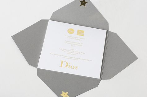 Another cool envelope concept. This would force the copy to be short, sweet and clear which I think would work well in our favor- streamlined copy with a clear message and sleek packaging. Dior Invitation, Luxury Design Graphic, Fashion Show Invitation, Stationery Obsession, Graphic Design Cards, Collateral Design, Luxury Invitation, 카드 디자인, Carton Invitation