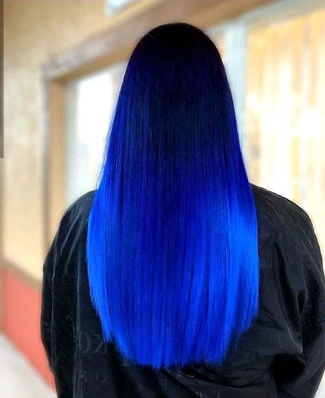 ombre-hairstyles-black-to-dark-to-light-blue-hair-long-straight-hair Electric Blue Hair, Bright Blue Hair, Brown Ombre Hair Color, Blue Ombre Hair, Brown Ombre Hair, Short Straight Hair, Hair Color Blue, Ombre Hair Color, Blonde Brunette