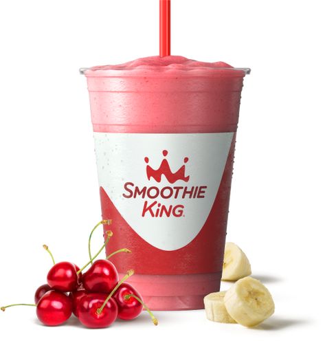 NEW ITEM: Tart Cherry X-treme from Smoothie King. See the full nutrition facts, weight watchers points and allergies on our website. #fastfood #nutrition Smoothie King Recipes, Jamba Juice Smoothies, Nutribullet Smoothies, Watermelon Smoothie, Make Drinks, Rewards App, Smoothie Recipes Strawberry, Healthy Fruits And Vegetables, Smoothie King