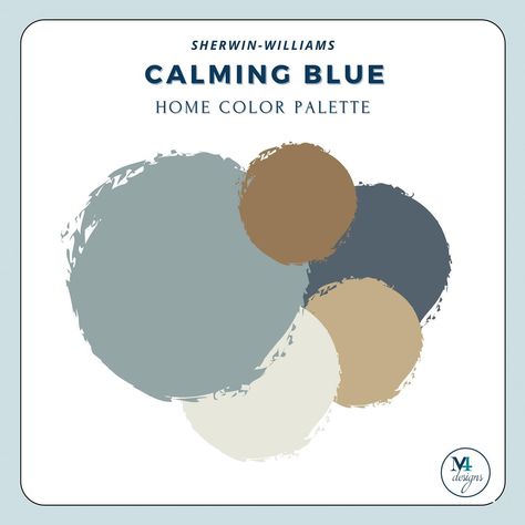 Have you checked out any of my new Color Palettes lately? Check out the link in my stories or message me if you need help with color selections. #m4designsfl #colorconsultant #colorpalette #paintcolors #colorconsultation #homeinspo #colorinspo Blue And Grey Paint Schemes, Hallway Paint Colors With Wainscoting, Ppg Blue Paint Colors, Sherwin Williams Windy Blue Bathroom, Complimentary Blue Color Scheme, Soft Blue Living Room Walls, Small Living Room Ideas Color, Greek Blue Paint Colors, Interior Paint Pallets