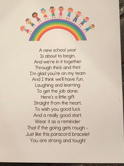 Excited to share this item from my #etsy shop: Digital File - Back To School Poem from Teacher to Student First Day Poem, Welcome Poems, Back To School Poem, School Poem, Poems For Students, Teacher Poems, Poems About School, Prek Teacher, School Reopen