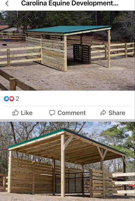 Cattle Shelter, Diy Horse Run In Shelter, Pasture Shelter For Horses, Pasture Run In Shed, Horse Turnout Ideas, How To Build A Horse Shelter, Run In Sheds For Horses, Horse Paddock Shelter, Run In Shed For Horses Diy