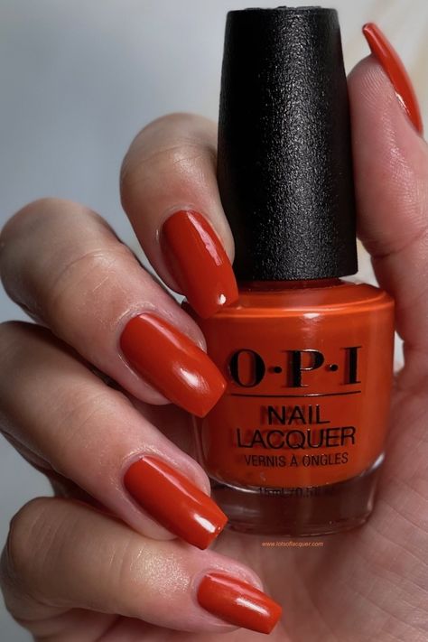 OPI Suzi Needs a Loch-smith swatch Trendy Nails For Fall, Opi Gel Polish Colors, Autumn Nail Polish, Nail Design Fall, Nail Inspo Fall, Fall Nail Polish Colors, Coral Nail, Coral Nail Polish, Nail Art Fall