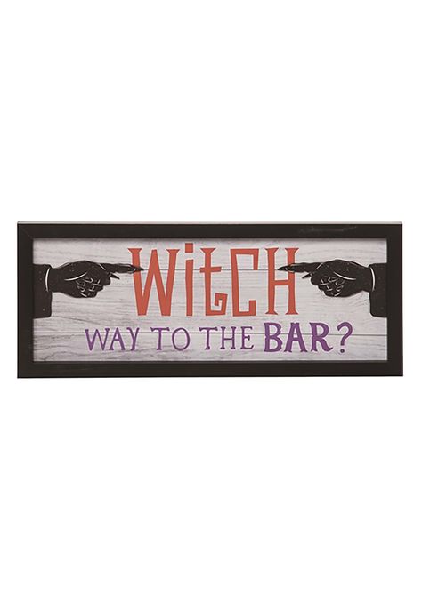 Halloween Bar, Witch Signs, Halloween Frames, Pointing Hand, Halloween Store, Christmas Central, Bar Wall Decor, Bar Wall, Witches Brew