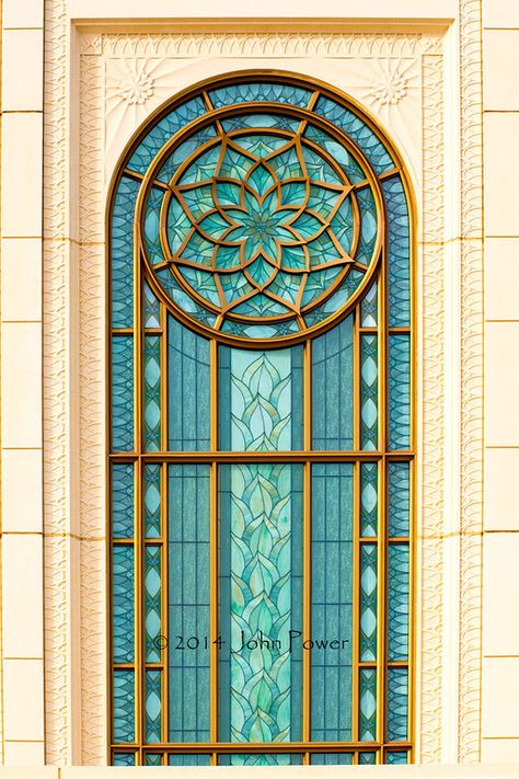 Art Nouveau Window, Temple Aesthetic, Temple Images, Gilbert Temple, Art Deco Windows, Power Photography, Art Deco Window, Temple Art, Large Image