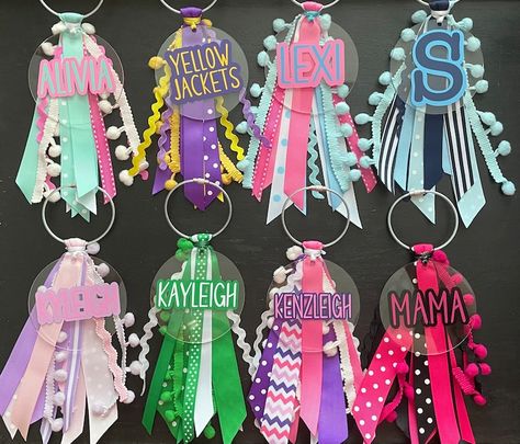 Monogram Bogg Bag Tag. Bag Charm. Tassel. Custom Accessory for Purse. Backpack. Simply Southern. Beach Bag - Etsy How To Make A Bogg Bag Tassel, Bogg Bag Accessories Ideas, How To Make Bogg Bag Tassels, Crafts With Ribbon Ideas, Diy Bogg Bag Tassel Tutorial, Diy Bogg Bag Accessories, Bogg Bag Tassel Diy, Cheer Bag Tags Diy, Bag Tassel Diy